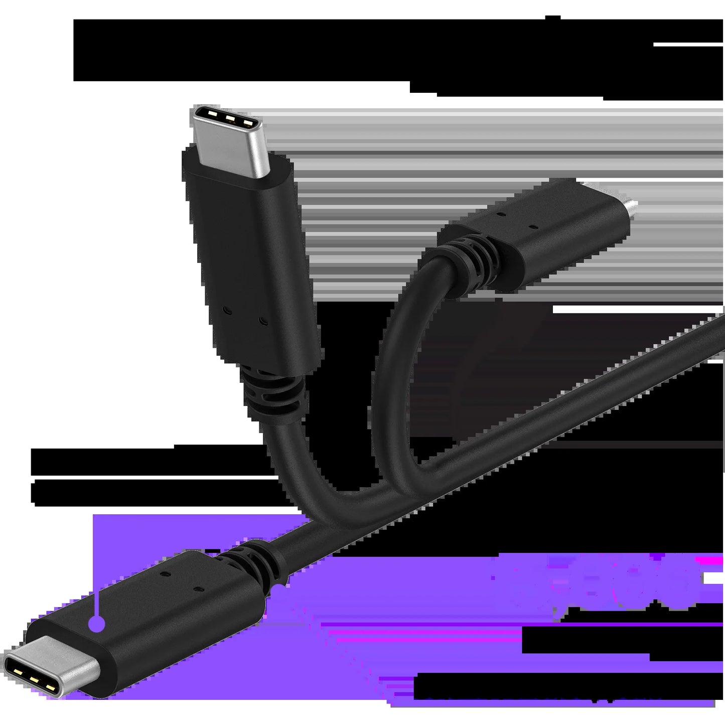 USB-C Cable, 10 Feet Long Heavy-Duty Fast Charging USB Charger Cable for Samsung, Motorola, TCL, BLU, Kyocera, Ipad Pro, Ipad Air, Google Pixel, Nokia, Type C - Black