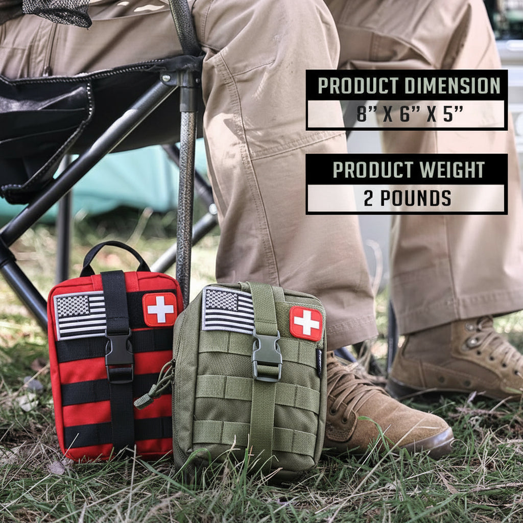 EVERLIT 250 Pieces Survival First Aid Kit IFAK EMT Molle Pouch Survival Kit Outdoor Gear Emergency Kits Trauma Bag for Camping Boat Hunting Hiking Home Car Earthquake and Adventures