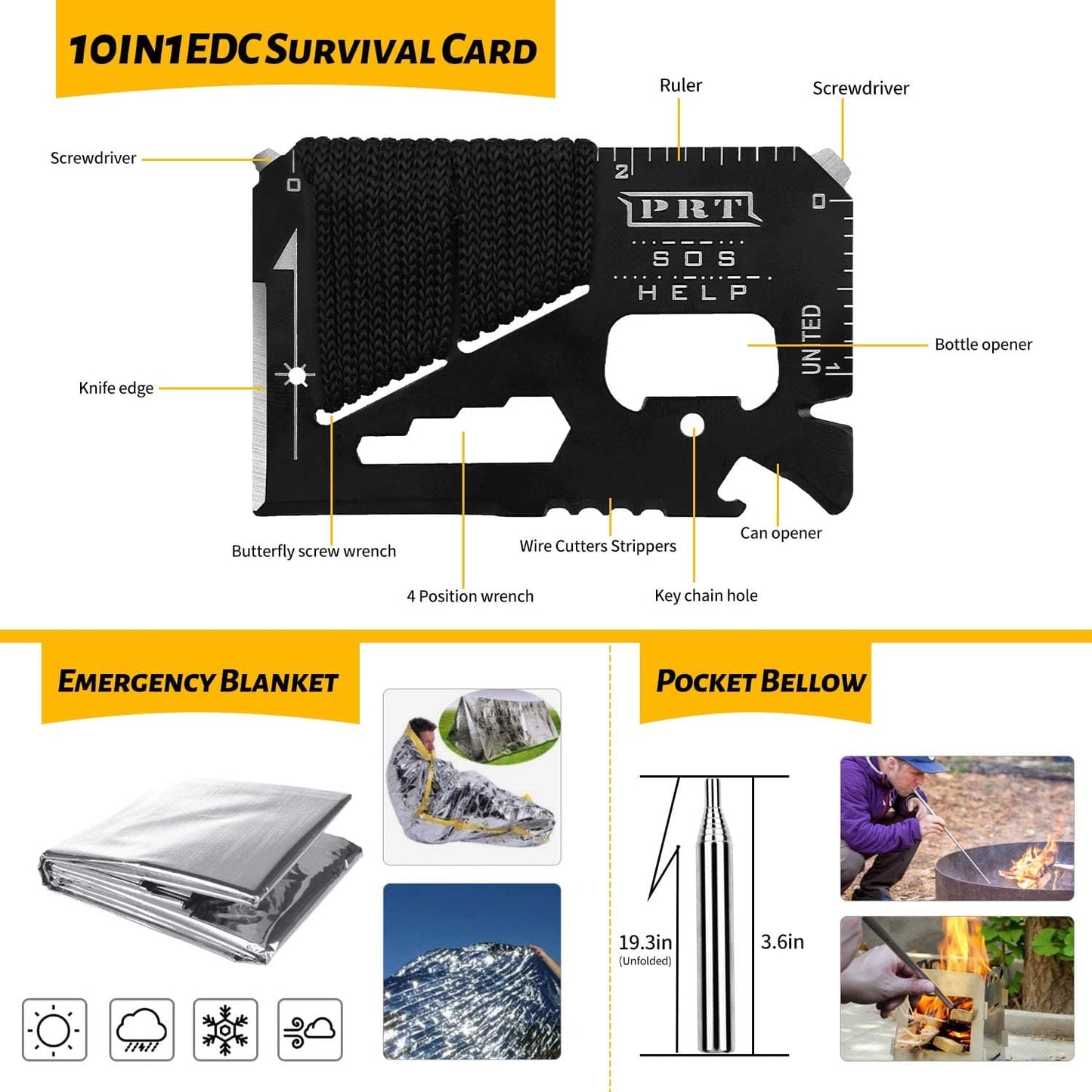 60-in-1 Professional Emergency Survival Kit