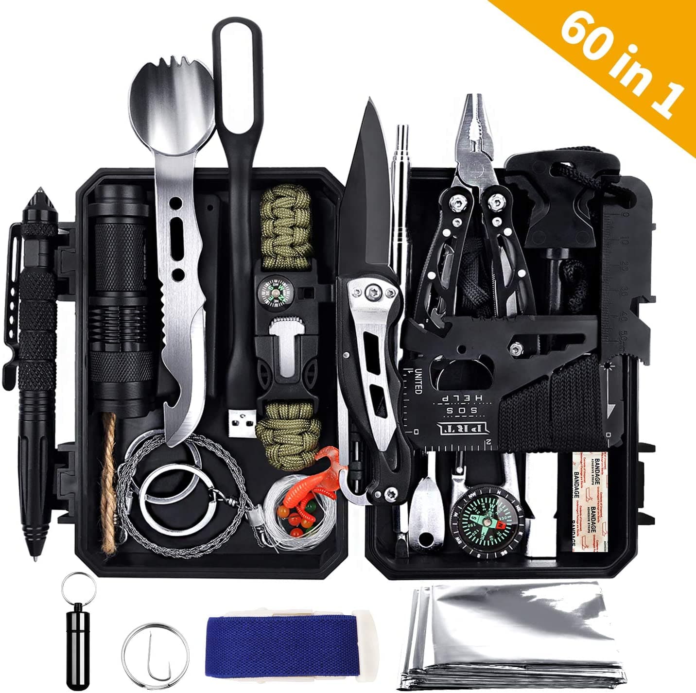 60-in-1 Professional Emergency Survival Kit